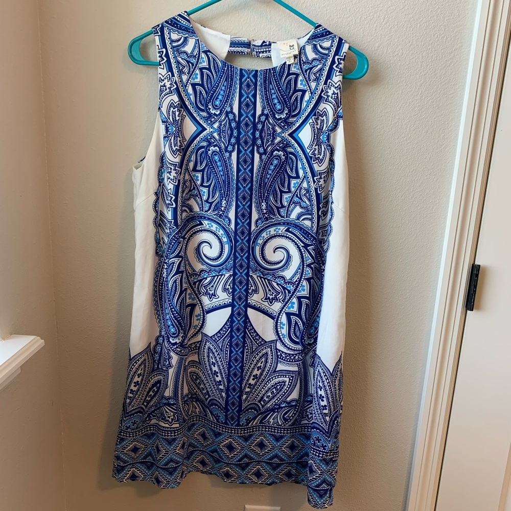 Pink Owl Apparel - Blue & White Dress - Size L - EUC